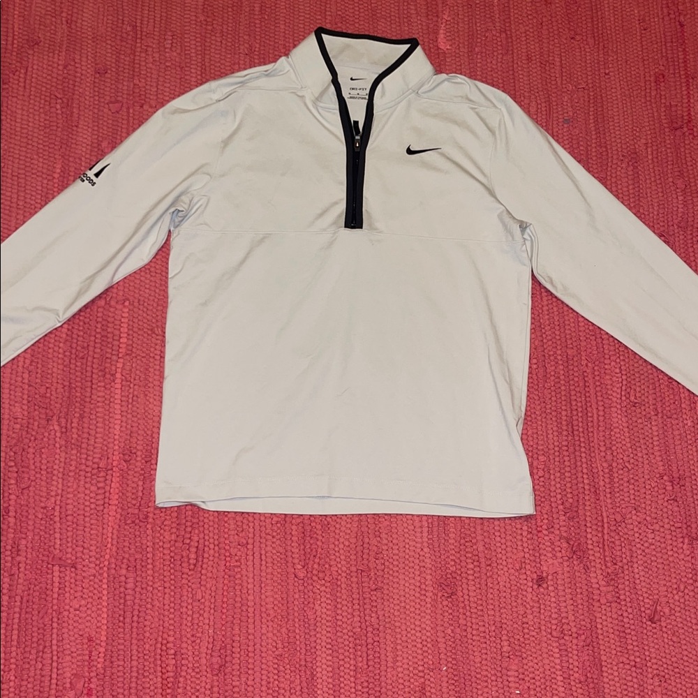 Nike Men's White Lightweight Pullover Jacket Tiger Woods Collection